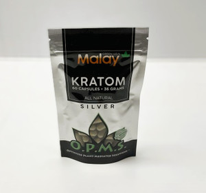 OPMS KRATOM SILVER MALAY SILVER Green vein 60 capsules 36grams