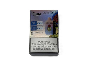 QBM ROCKET VAPE BAR DUAL MESH COILS WITH TURBO MODE FULL VIEW SCREEN 5%NIC WATERMELON ICE