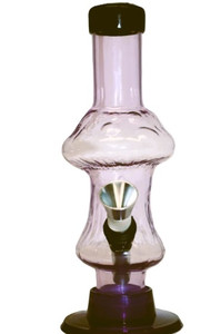 ACRYLIC MUSHROOM DESIGN WATER PIPE 6.5" TALL  1"DIA TUBE