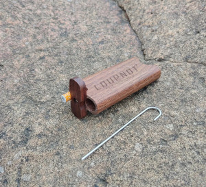 COURNOT TALL HARDWOOD DELUX DUGOUT WITH POKER AND LONG CIGARETTE BAT