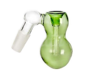 ASH CATCHER WITH BUILT IN BOWL 45deg 14MM 2.5" TALL GREEN COLOR