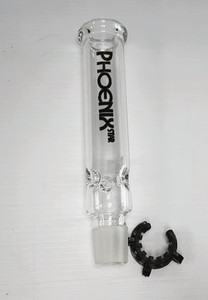 Phoenix 34mm MODULAR Straight tube MOUTH PIECE with pinched Ice catcher and clip