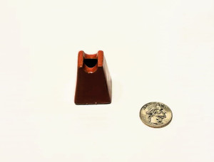 CERAMIC PORCELAIN CIGARETTE SNUFFER RED