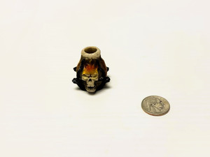 HARD RESIN FLAMING SKULL CIGARETTE SNUFFER STYLE 2