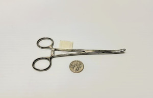 LARGE STAINLESS STEEL CURVED TIP HEMOSTATS 6.in