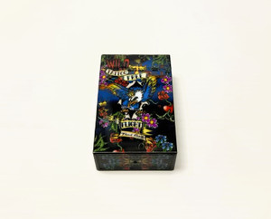 Ed Hardy 100 LONGS CIGARETTE HARD PACK CASE WITH AUTO FLIP LID. STYLE 1