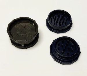 2pc PLASTIC BUTTERFLY GRINDER GREEN COLOR 2.in DIA