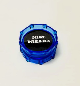 2pc Nice Dreamz HARD ACRYLIC GRINDER with MAGNETIC LID BLUE COLOR