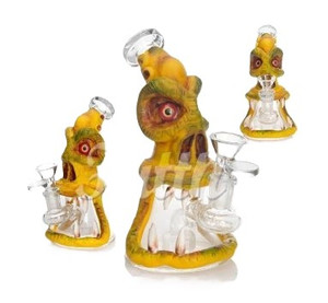 7in BENT NECK MONSTER WATER PIPE HONEYCOMB PERC with 14mm BOWL