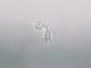 14mm FEMALE 45deg QUARTZ BANGER 22mm BUCKET. MADE WITH HEAVY 4mm THICK GLASS, POLISHED JOINT. HIGH QUAILITY STOCK SIZE BANGER.