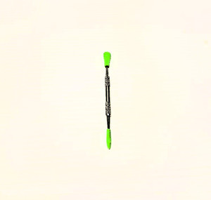 STANDARD METAL DABBER TOOL with SILICONE TIPS 5in GREEN COLOR