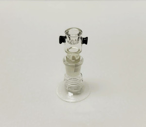 18mm BOWL CLEAR with SCREEN DUAL BLACK SIDE PULLS
