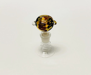 18mm GOLD FUMED ROPE BOWL WITH SIDE PULLS STYLE 1