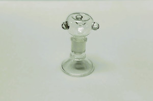 14mm CLEAR STOCK ROUND BOWL WITH SIDE BEADS