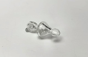 6in HELIX TURBINE HAND PIPE VERY HEAVY CLEAR GLASS 6in HELIX TURBINE HAND PIPE VERY HEAVY CLEAR GLASS