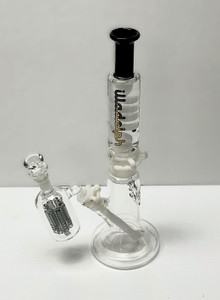 14in illadelph WATER PIPE 32mm FREEZEABLE TOP COIL. COMES with 45deg ASH CATCHER with TREE PERC, and 14mm illadelph BOWL.