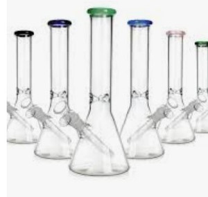 12in BEAKER WATER PIPE with PINCHED ICE CATCHER 14mm BOWL