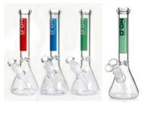 10in ZOB BEAKER WATER PIPE PINCHED ICE CATCHER 5mm THICK. ASSORTED COLORS.