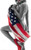 American Wrapped by Daveed Benito Patriotic Wall Decor 24x36 inches poster in black, white and red.