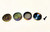 AMSTERDAM RAINBOW 4pc GRINDER STYLE 1, metal anodized grinder with keef scraper, rainbow colors.