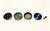 Amsterdam Rainbow 4pc Metal Herb Grinder, anodized Style 2, 2.2in with keef scraper, colorful metal grinder.