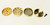 2.5in LARGE 4pc GOLD LABEL GRINDER, gold grinder with keef scraper and knurled grips.