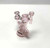 Pink 14mm 90deg PHOENIX ASH CATCHER W/RECYCLER, clear glass ash catcher with recycler attachment.