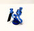 Blue 14mm 90deg PHOENIX ASH CATCHER W/RECYCLER, a glass ASH CATCHER with recycler.