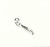 4in PHOENIX SHERLOCK HAND PIPE, clear glass pipe with rounded end and tapered handle.