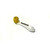 PHOENIX 6in silver Sherlock hand pipe with yellow accents, bi-colored and sleek design.