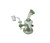 6in DAB RIG SHOWERHEAD PERC WITH 14mm QUARTZ BANGER, green glass water pipe.