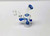 6in DAB RIG SHOWERHEAD PERC WITH 14mm QUARTZ BANGER, blue and clear glass water pipe.