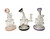 5.5in GLASS LAB 303 BENT NECK WATER PIPE WITH PYRAMID PERK AND 14mm BOWL. ASSORTED COLORS