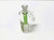 5in HITTN 14mm MALE 90 deg MATRIX PERC ASH CATCHER in green color made of glass.