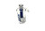 HITTN Ash Catchers 5in blue Matrix Perc 14mm male 45 degree ash catcher glass piece.