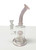 8 inch bent neck water pipe with tree perc 14mm bowl in pink slime glass color.