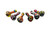 3IN SILICONE HAND PIPE with various colorful designs and large screened glass bowls, assorted patterns.