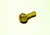 4IN HITTN "BUBBLE TRAP" HAND PIPE, gold colored, small glass smoking pipe with bubble trap design.