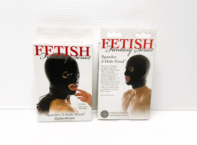 FETISH FANTASY SERIES SPANDEX 3-HOLE HOOD