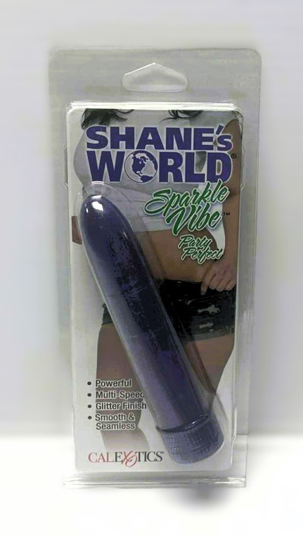 SHANES WORLD SPARKLE VIBE 5.5in GLITTER FINISH BLUE PINK PURPLE 1 AA BATTERY CALEXOTICS