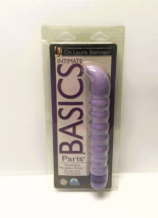INTIMATE BASICS PARIS 8in RIBBED G SPOT WATERPROOF VIBE 2 AA BATTERIES