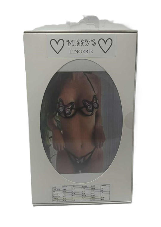 MISSY'S LINGERIE 2 PC BUTTERFLY SET