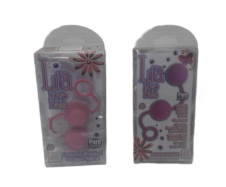 LIA LOVE BALLS PERFECTY WEIGHTED WITH PULL STRAP BY CALEXOTICS