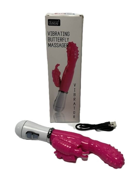 THIS VIBRATOR HAS 2 SEPARATE MOTORS TO POWER YOUR MULTI FUNCTION VIBRATOR. NUBS ON THE END, BUTTERFLY TEASER, AND RECHARGEABLE! COMES WITH A CHARGER, SOLD AS A NOVELTY ONLY. LIMITED SUPPLY!!!