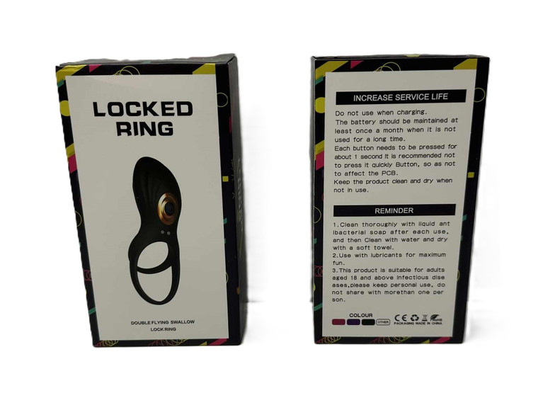LOCKED RING DELUXE REMOTE CONTROL COCK RING. RECHARGEABLE