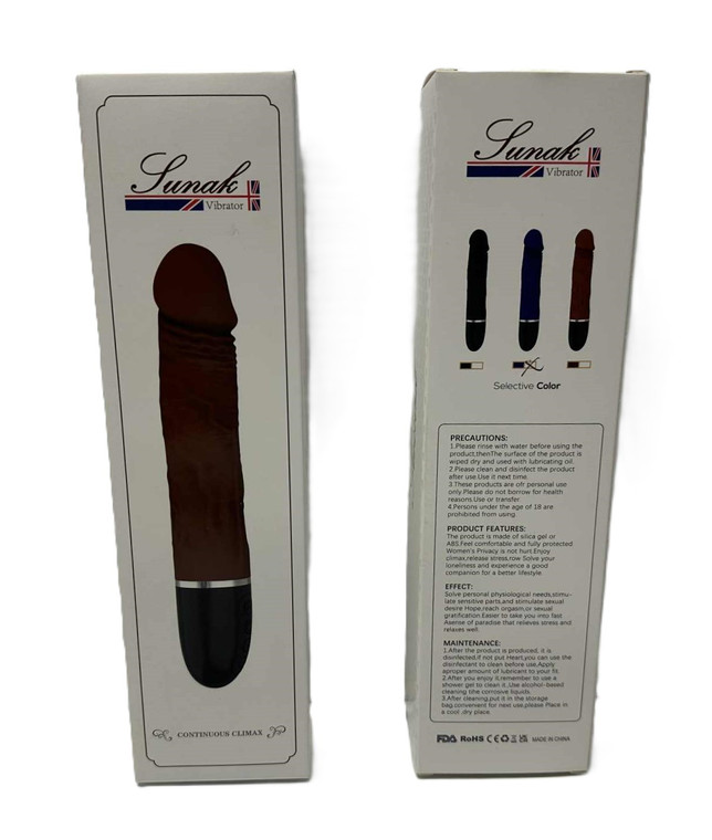 LUNAK 8in POWERFUL SILICONE VIBRATOR. RECHARGEABLE. THIS MASSAGER IS SURE TO DELIGHT AT 9IN IN TOTAL LENGTH. THIS PRODUCT IS MADE FROM SILICA GEL OR ABS, HAS 10 VIBRATING FUNCTIONS AND MULTIPLE PULSES. AVAILABLE IN BLACK, BROWN, AND PURPLE. LIMITED SUPPLY, SOLD AS A NOVELTY ONLY.