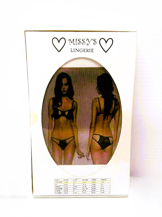 MISSYS LINGERIE 2pc BLACK LACE BRA SET 2