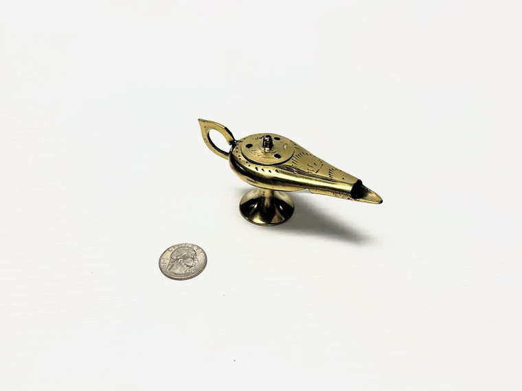 Brass Cone Incense Burners, Aladdin's Lamp, 2" x 3", in brass, cone-shaped incense holder.