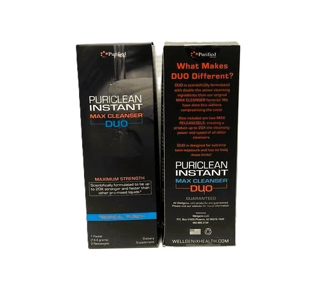 PURICLEAN TROPICAL PUNCH DUO MAX STRENGTH INSTANT DETOX. THIS DETOX IS FOR LARGE BODY MASS, AND HEAVY TOXINS.