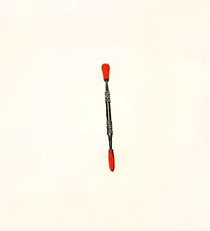 STANDARD METAL DABBER TOOL with SILICONE TIPS 5in RED COLOR